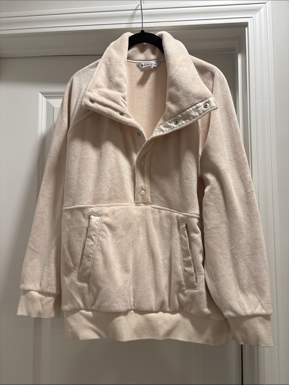 Athleta Recover Cozy Snap Front Sweatshirt